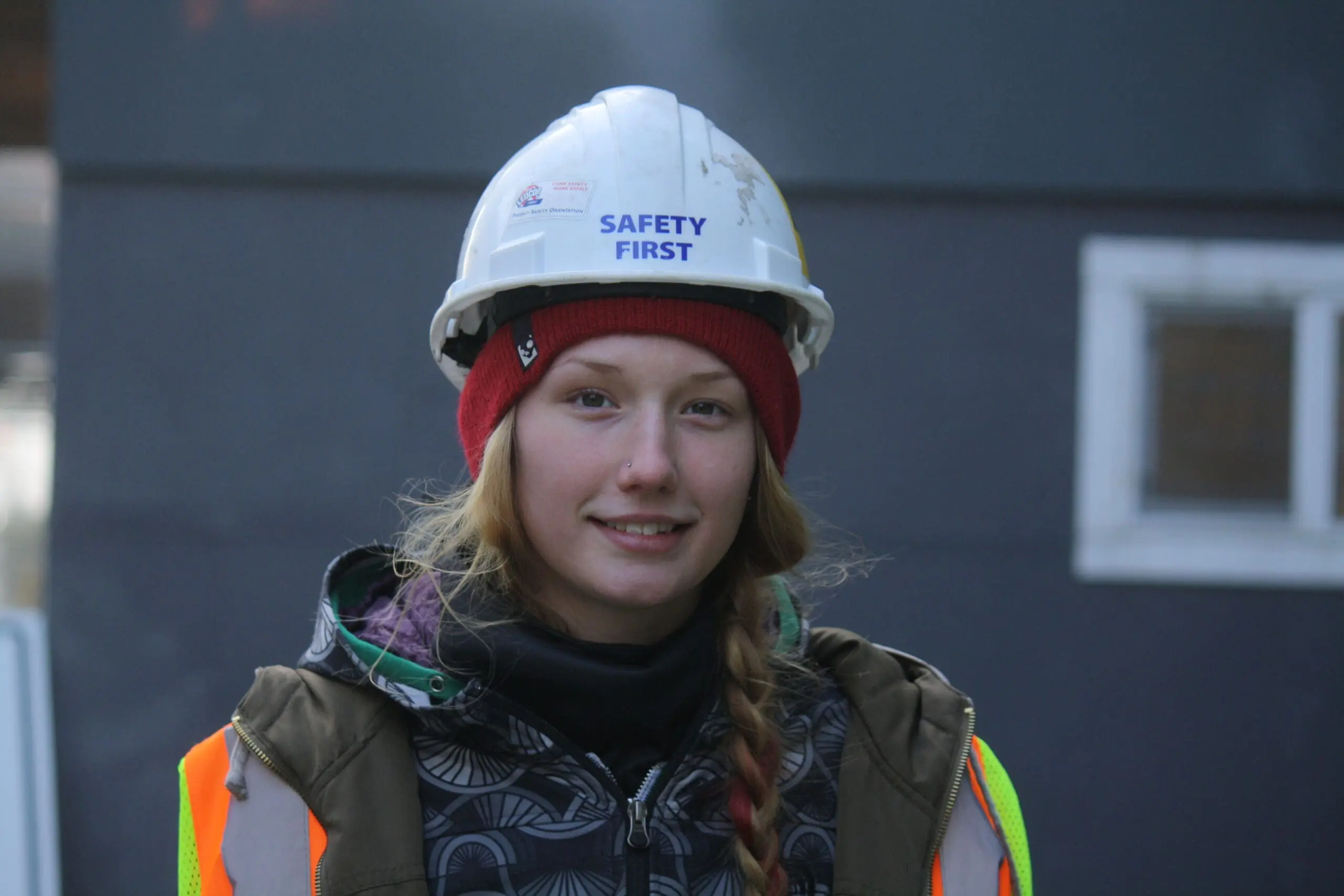 Female Painter with Hard Hat